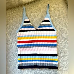 Striped sweater tank.